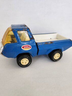 Vintage Tonka Toy Pick-up Truck 1970’s Pressed Steel Blue Metal Retro Look T1